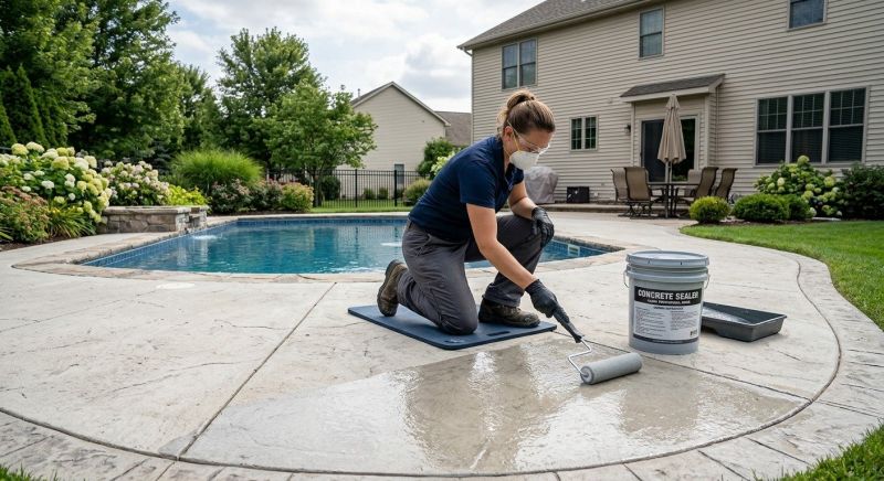 Stamped Concrete Sealing in Gig Harbor, WA